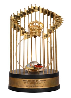 Rickey Hendersons Toronto Blue Jays 1993 World Series Trophy (12" Tall)